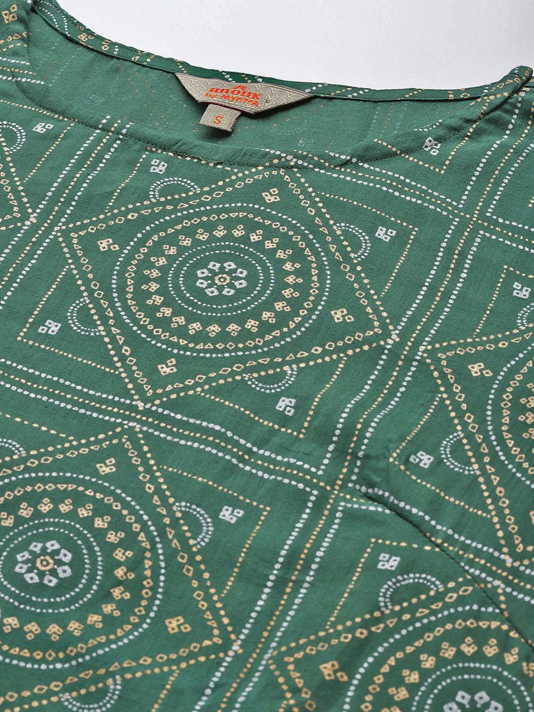 Anouk Bandhani Print A-Line Kurta