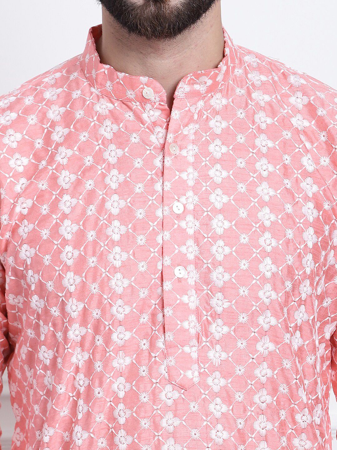SOJANYA Kurta Kolar Mandarin Sulam Bunga