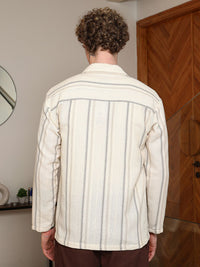 Campus Sutra Comfort Multi Stripes Cuban Collar Cotton Casual Shirt