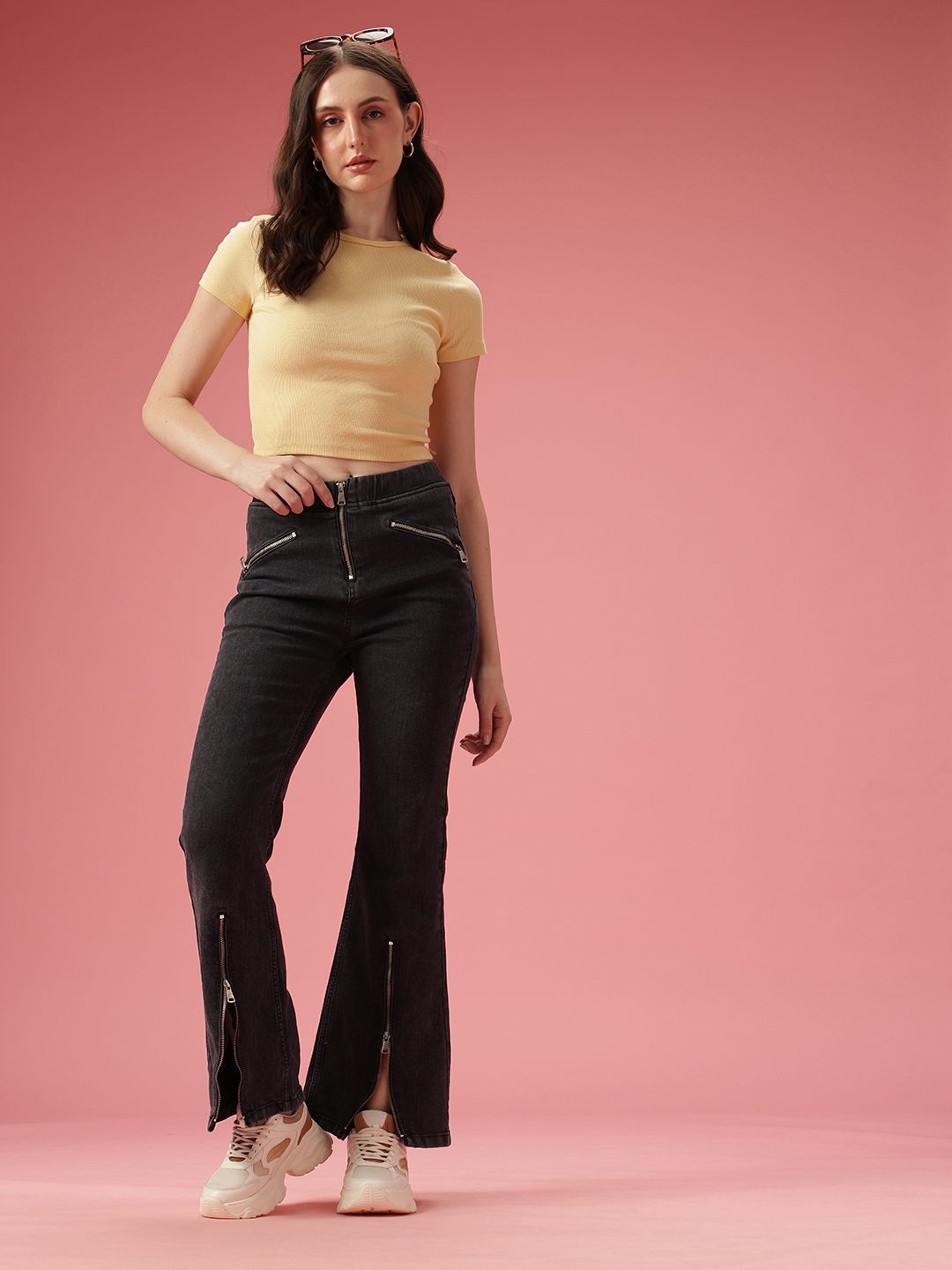 DressBerry Women Bootcut High-Rise Stretchable Jeans