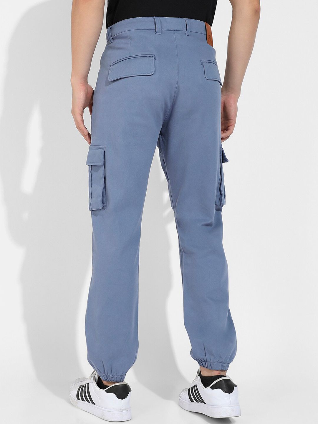 Campus Sutra Men Blue Relaxed Easy Wash Cargo Trousers