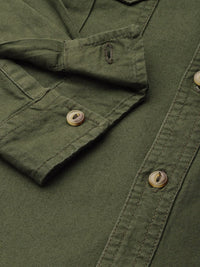 The Indian Garage Co Men Green Regular Fit Opaque Solid  Casual Shirt