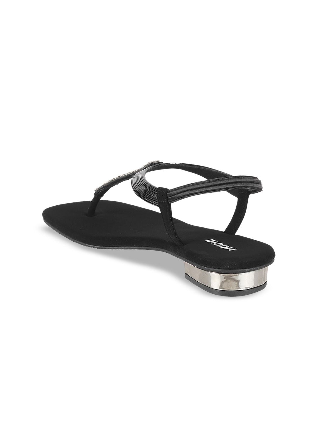 Mochi Textured Embellished T-Strap Heels
