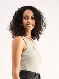 SASSAFRAS BASICS Ribbed Cotton Fitted Top