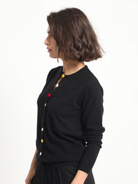 RAREISM Statement Button Knit Long Sleeves Cardigan