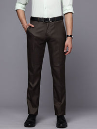 Raymond Men Checked Slim Fit Formal Trousers