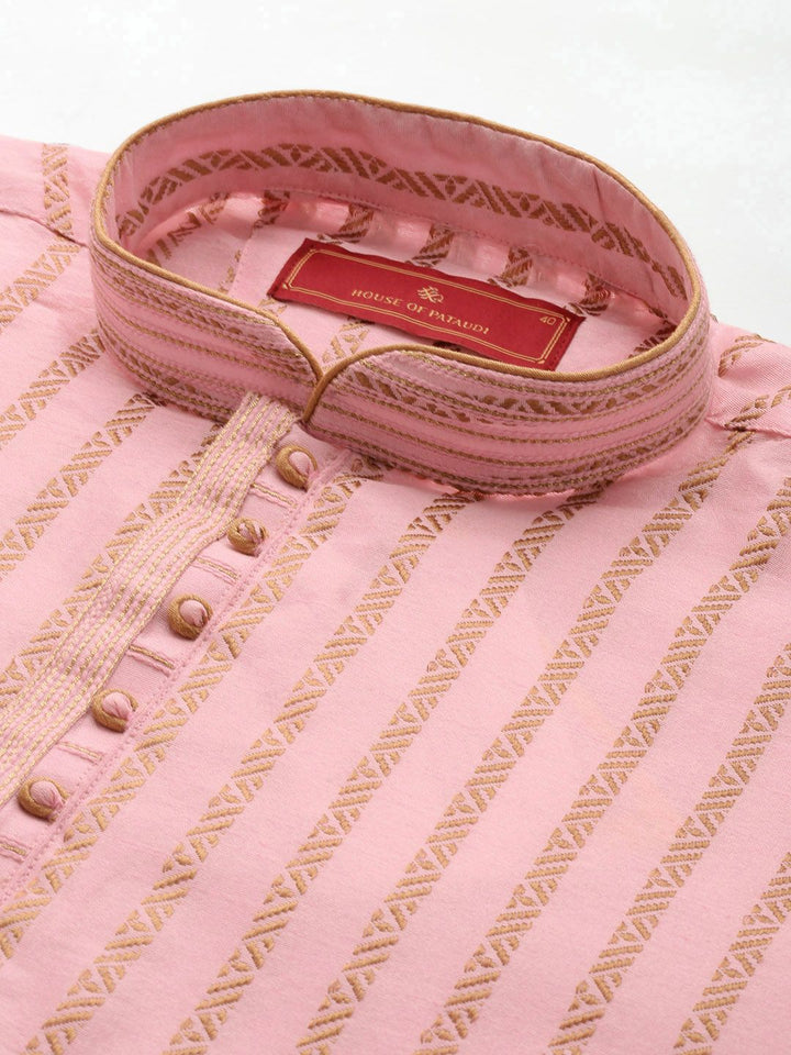 House of Pataudi Woven Design Regular Jashn Kurta With Churidar