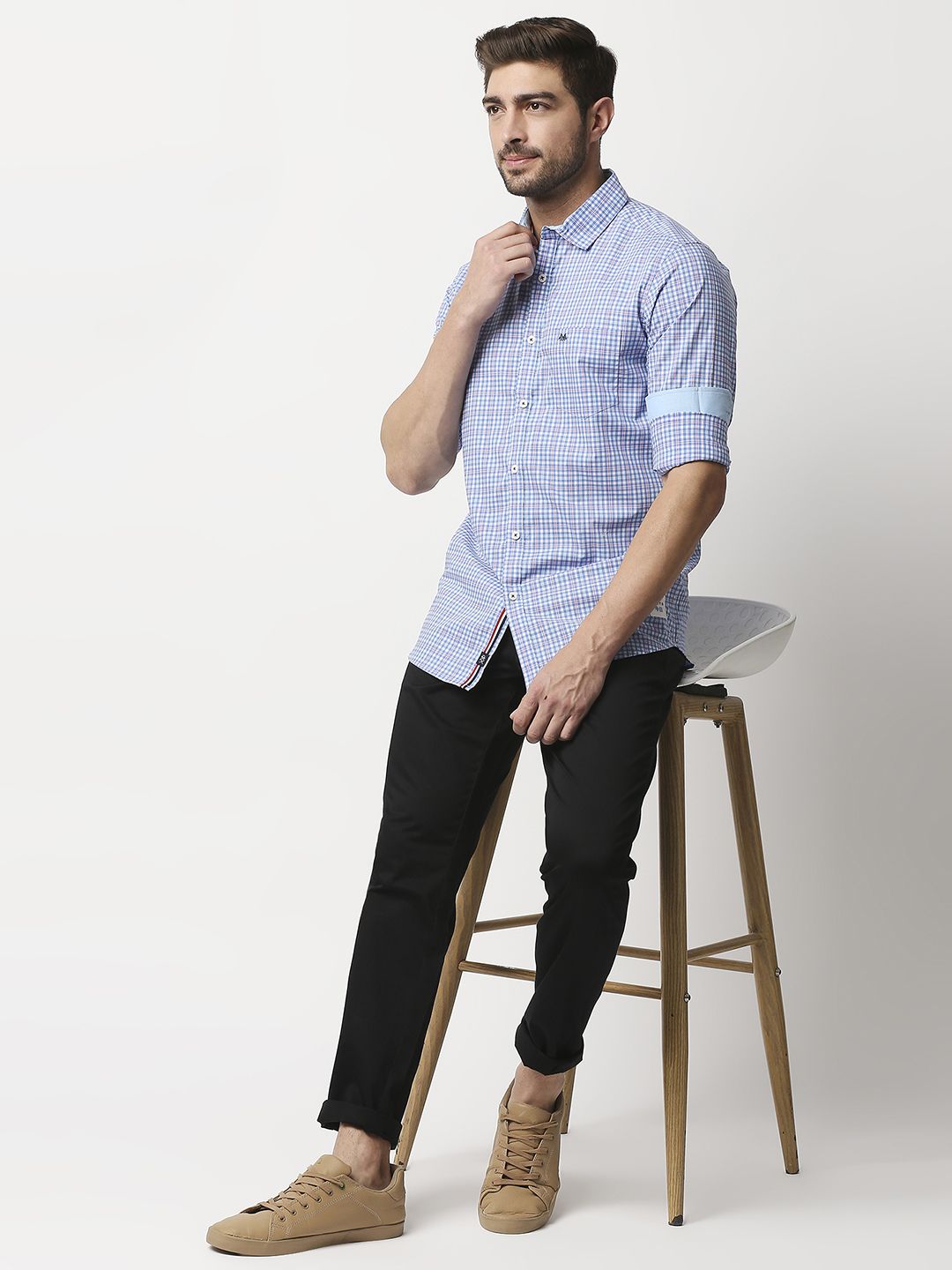 Thomas Scott Men New Millennium Fit Black Easy Wash  Chinos Trousers
