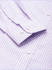 Raymond Slim Fit Gingham Checks Opaque Pure Cotton Formal Shirt