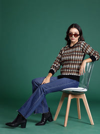 DressBerry Checked Acrylic Pullover
