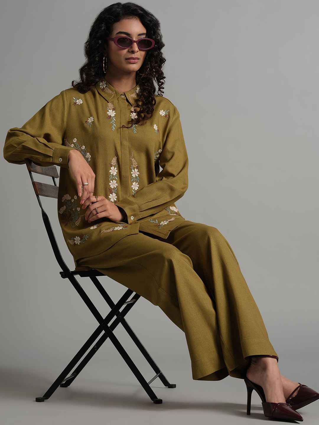 AND Shirt Collar Shirt With Trousers Co-Ords Set