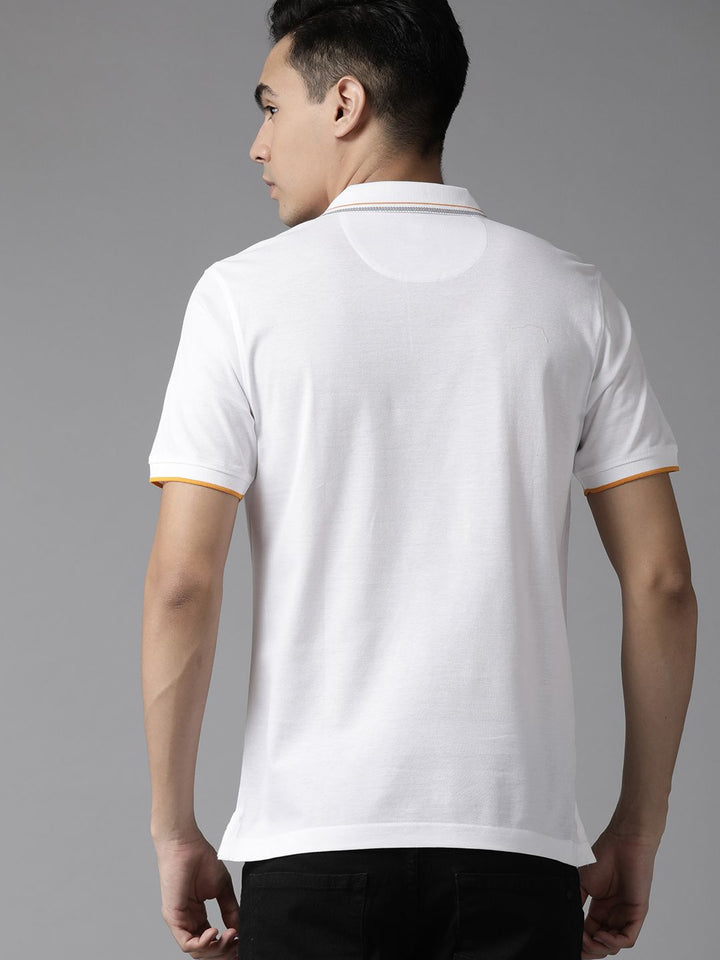 Park Avenue Men Polo Collar Pure Cotton Slim Fit T-shirt