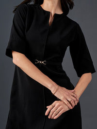 AND Round Neck A-Line Dress