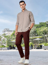 Thomas Scott Men Premium Fit Button-Down Collar Textured Casual Shirt