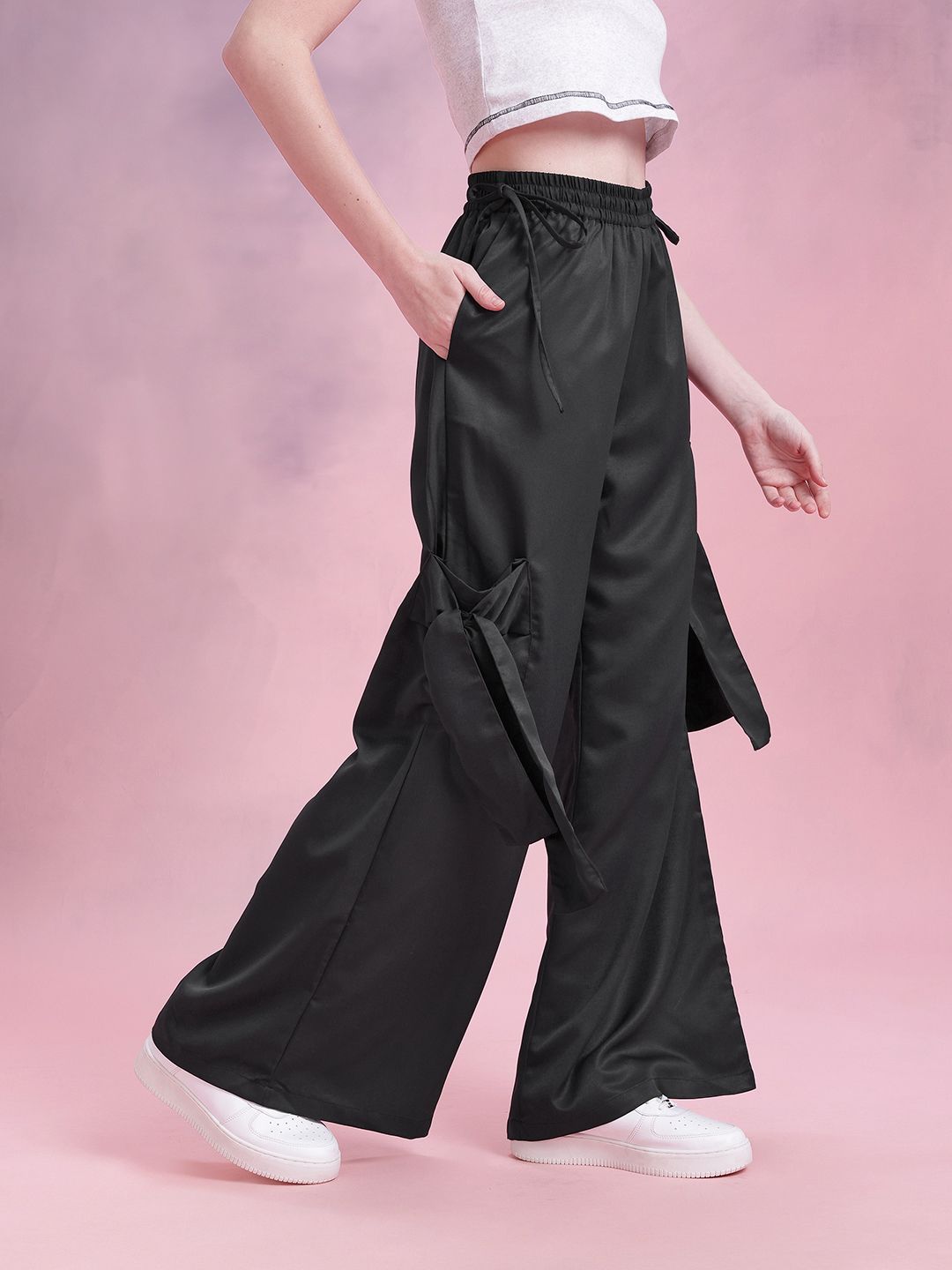 DressBerry Women Baggy Fit Cargo-Style Trousers