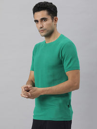 RARE RABBIT Men Clue Pure Cotton Slim Fit T-Shirt