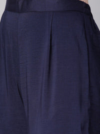 KALINI Striped Round Neck Kurta with Trousers