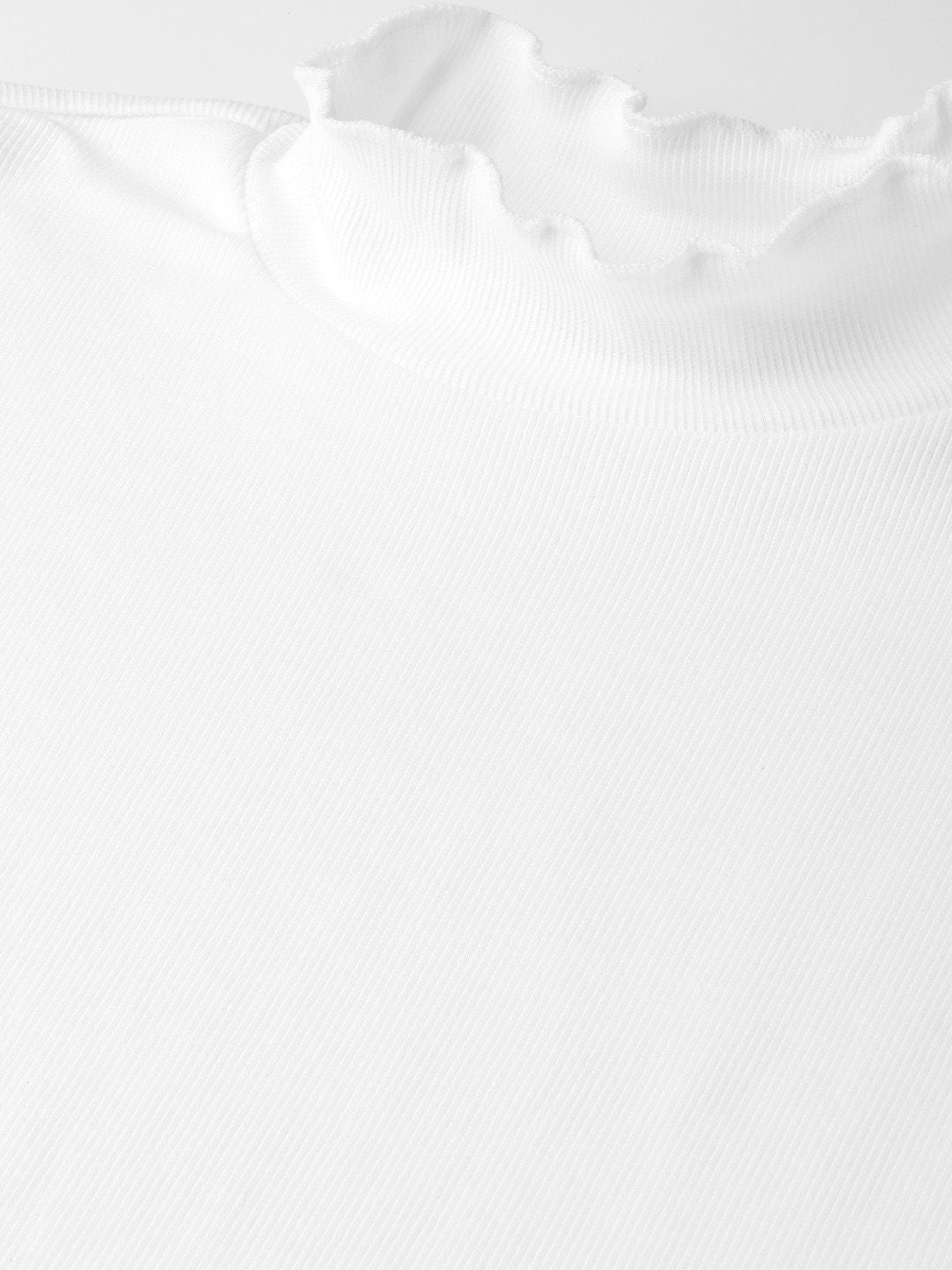 SASSAFRAS White High-Neck Top