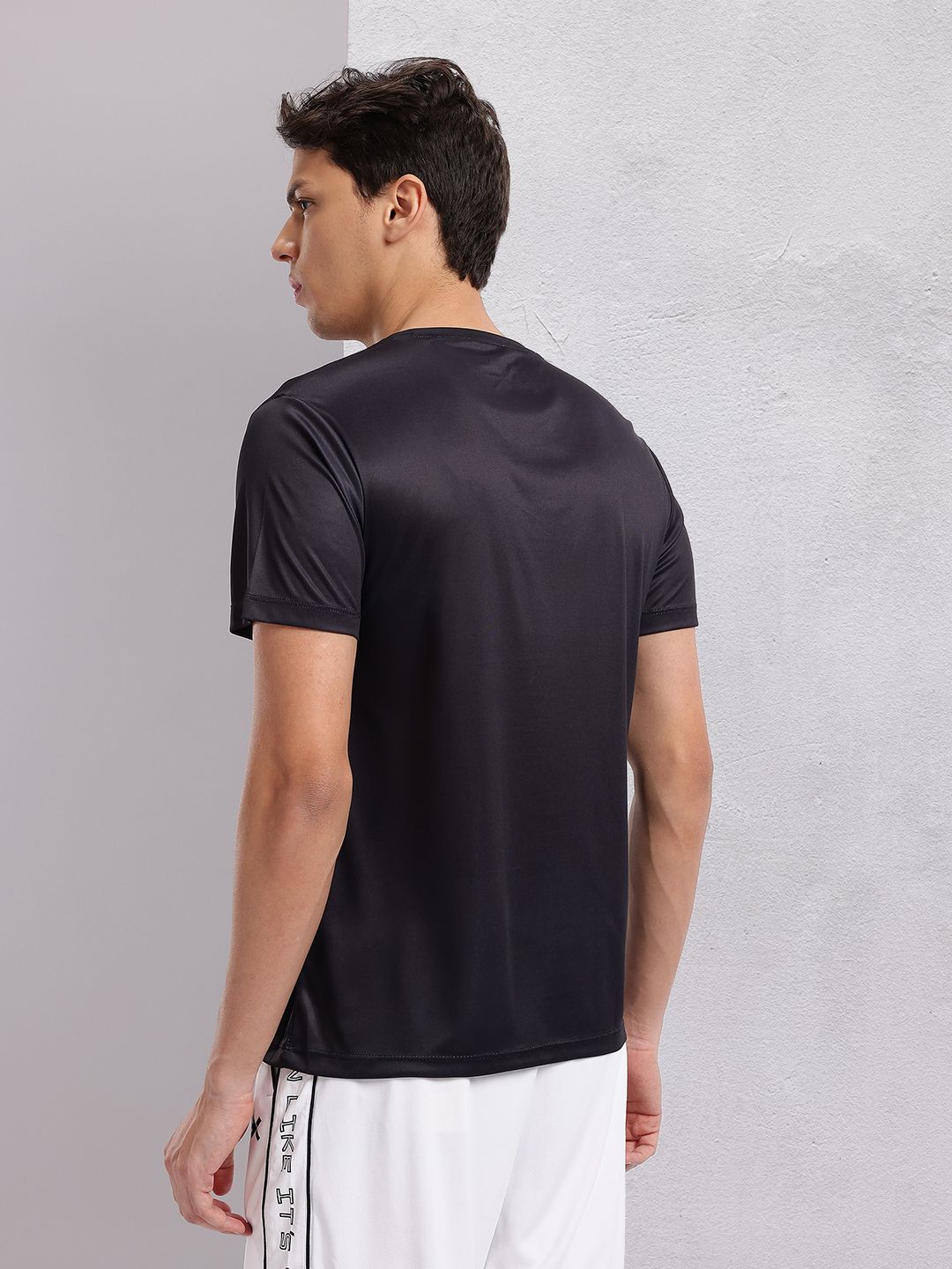 HRX by Hrithik Roshan Brand Logo & Abstract Printed Football T-shirt