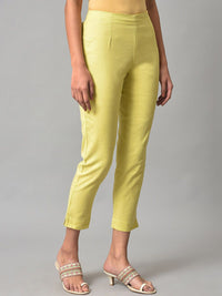 W Women Mid RIse Cropped Slim Fit Trousers