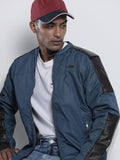 The Indian Garage Co Men Colourblock Slim Fit Bomber Jacket