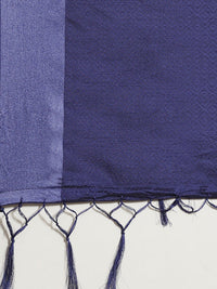 Saree mall Blue Woven Design Satin Sarees