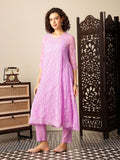 House of Pataudi Chikankari Embroidered Angrakha Jashn Kurta with Trousers & Dupatta