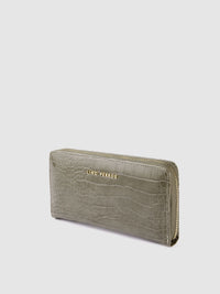 Lino Perros Women Croc Textured Zip Around Wallet