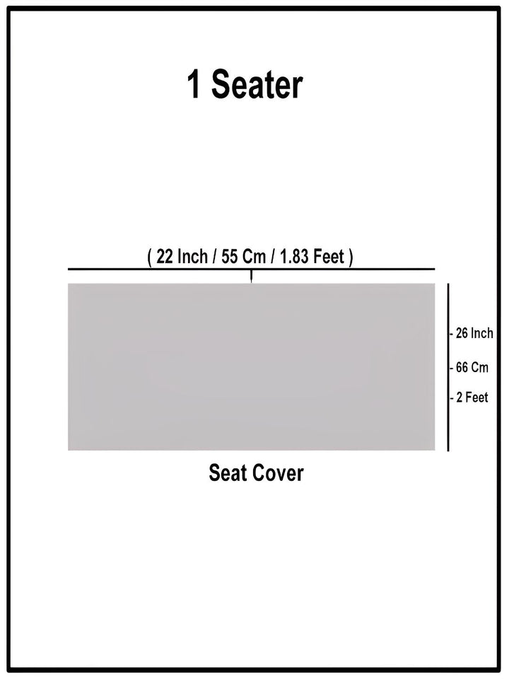 STITCHNEST Peach Self Design 1 Seater Sofa Cover