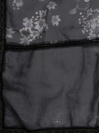 Indo Era Women Black Floral Embroidered Beads Kurta with Trousers & Dupatta
