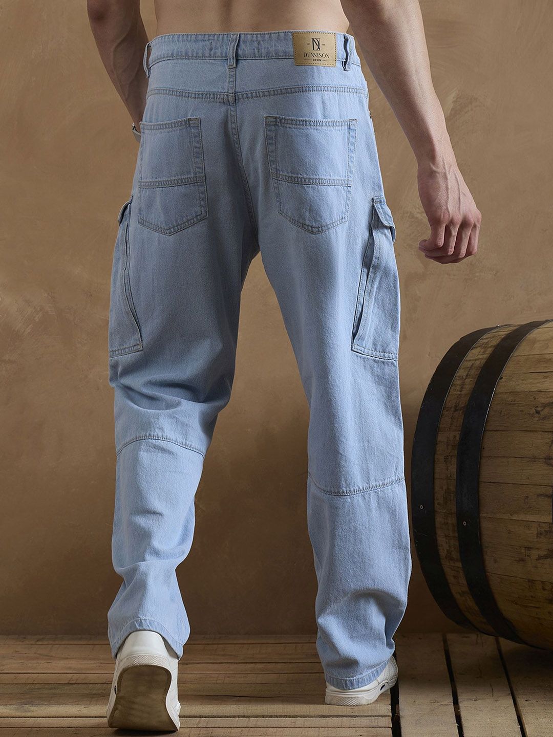 DENNISON Men Baggy Fit Cargo Jeans