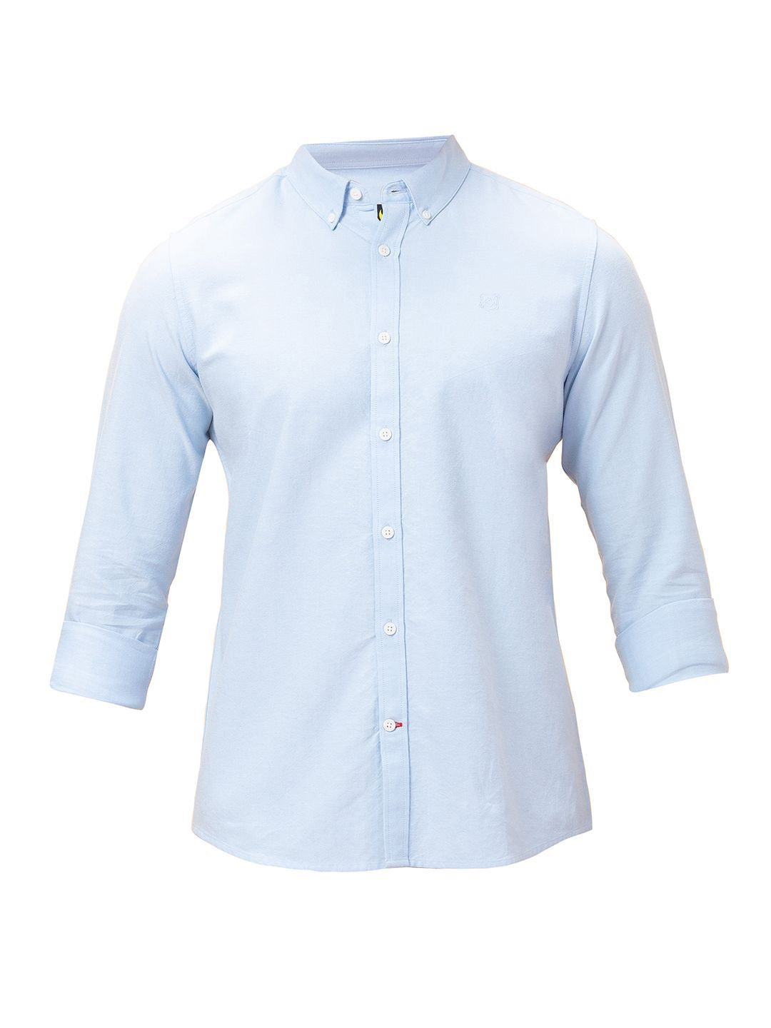 Being Human Men Classic Slim Fit Button-Down Collar Solid Cotton Casual Shirt