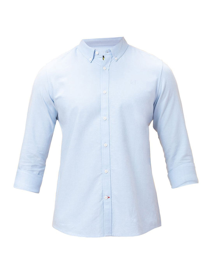 Being Human Men Classic Slim Fit Button-Down Collar Solid Cotton Casual Shirt
