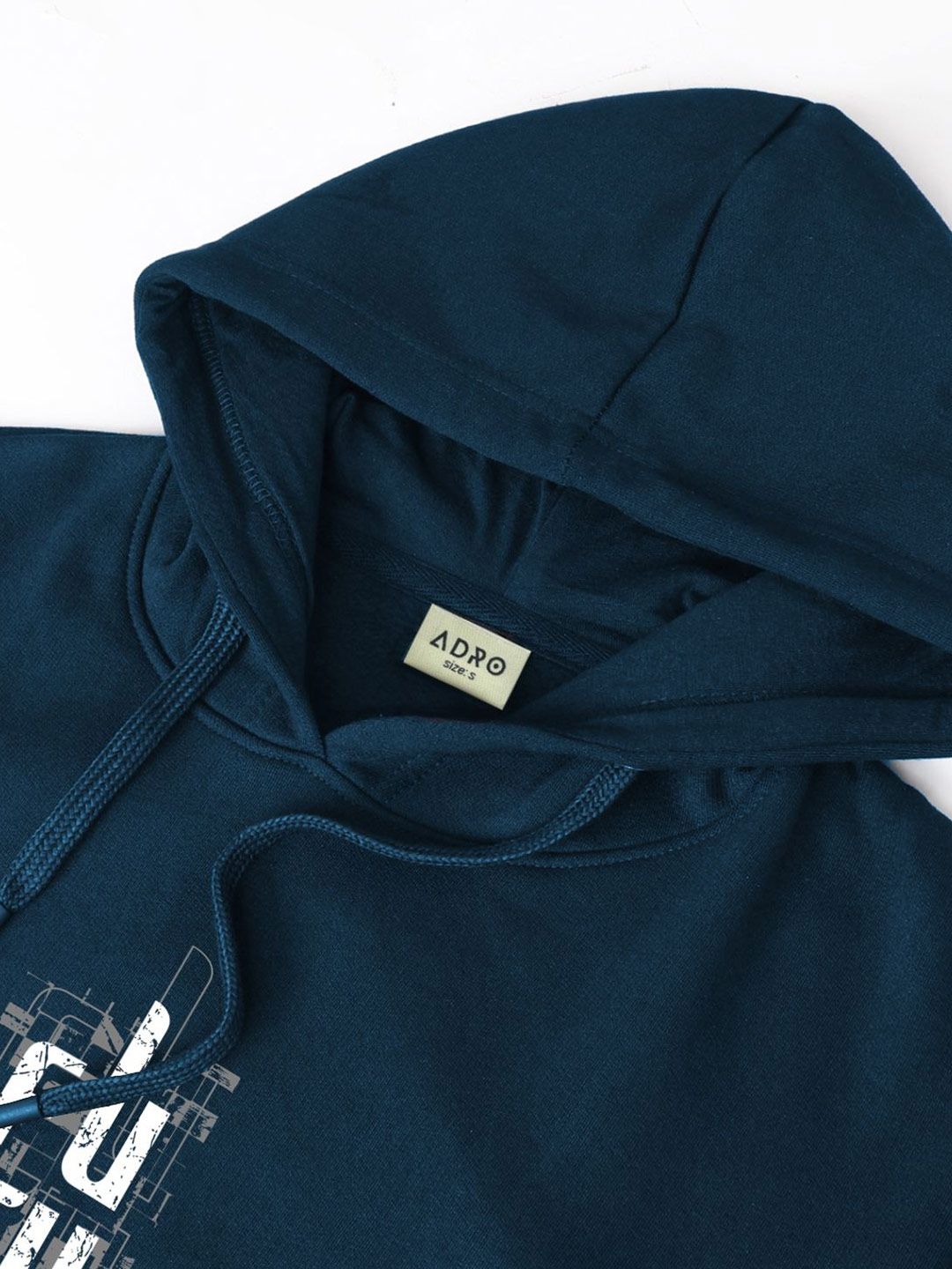 ADRO Men Printed Hooded Pullover Sweatshirt