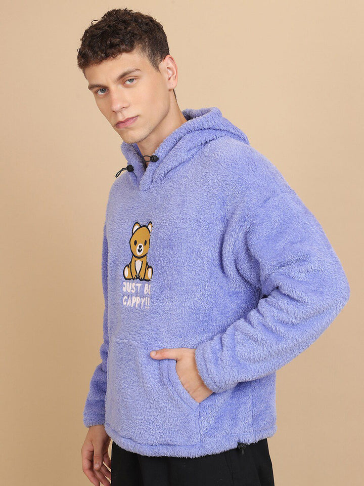 HIGHLANDER Graphic Printed Oversized Drop Shoulder Hooded Sweatshirt