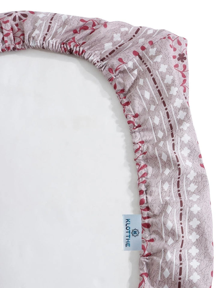 Moda Rapido X KLOTTHE Pink Floral 400 TC Single Bedsheet with 1 Pillow Covers