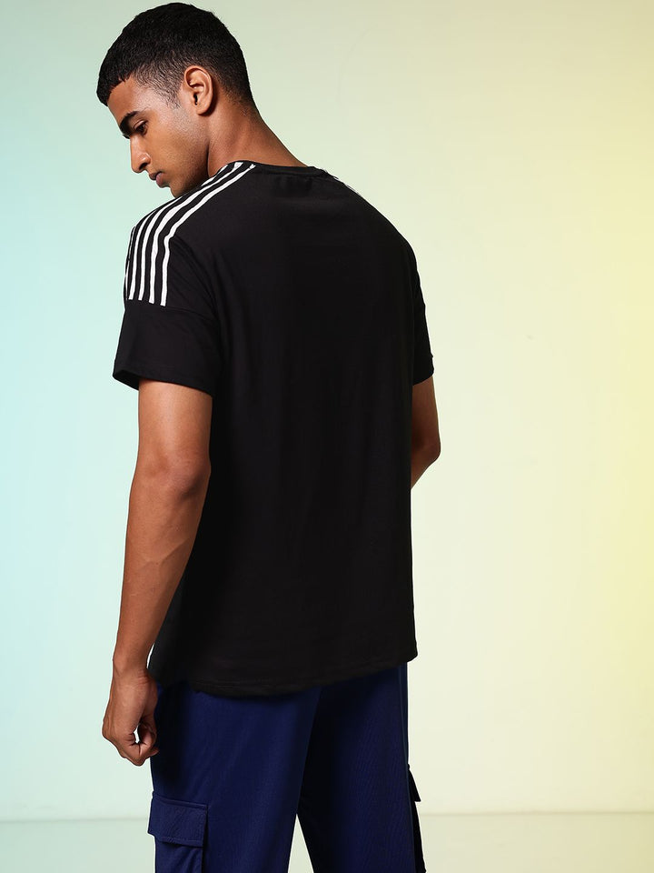 HRX by Hrithik Roshan Drop-Shoulder Sleeves Relaxed Fit Training T-shirt