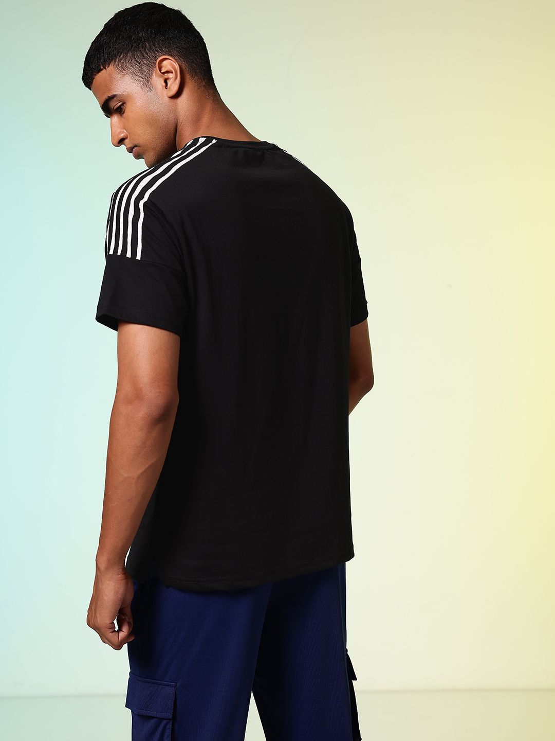 HRX by Hrithik Roshan Drop-Shoulder Sleeves Relaxed Fit Training T-shirt