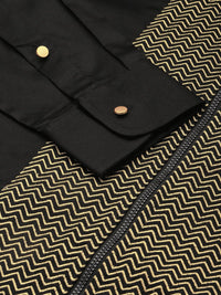 House of Pataudi Pure Cotton Zari Work Chevron Opaque Party Shirt