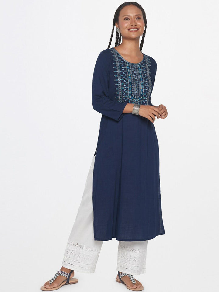 Global Desi Floral Embroidered Anarkali Kurta