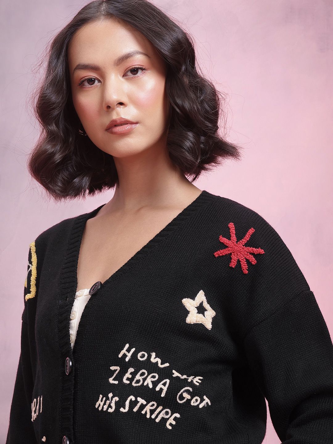 DressBerry Embroidered Cardigan