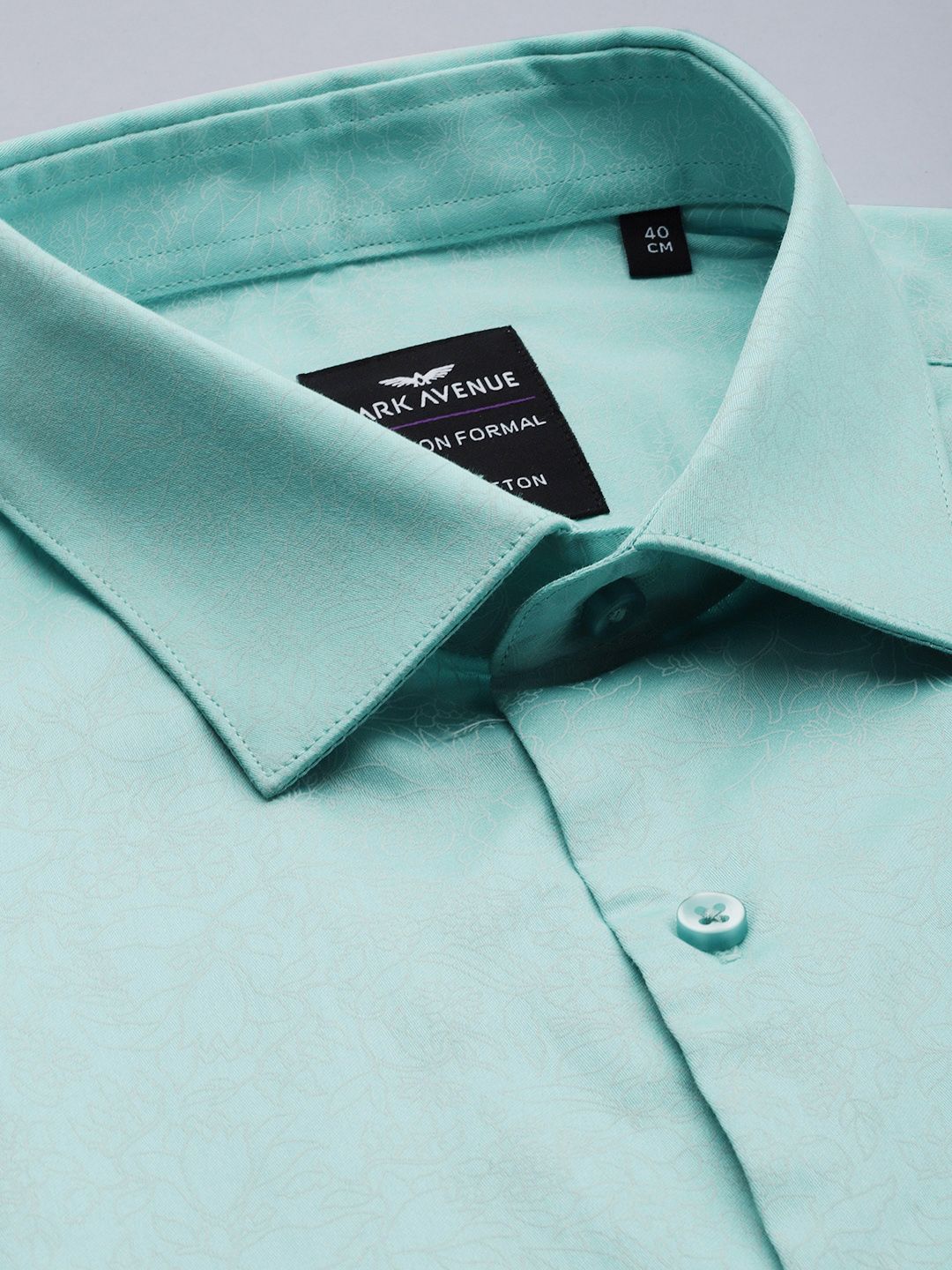 Park Avenue Slim Fit Opaque Floral Printed Pure Cotton Formal Shirt