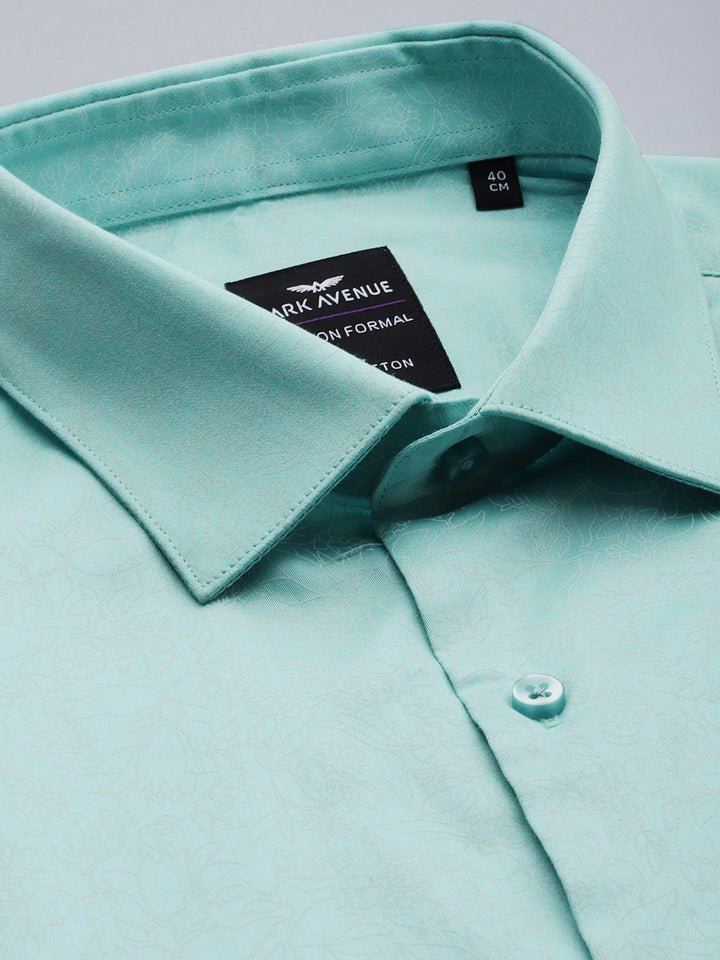 Park Avenue Slim Fit Opaque Floral Printed Pure Cotton Formal Shirt
