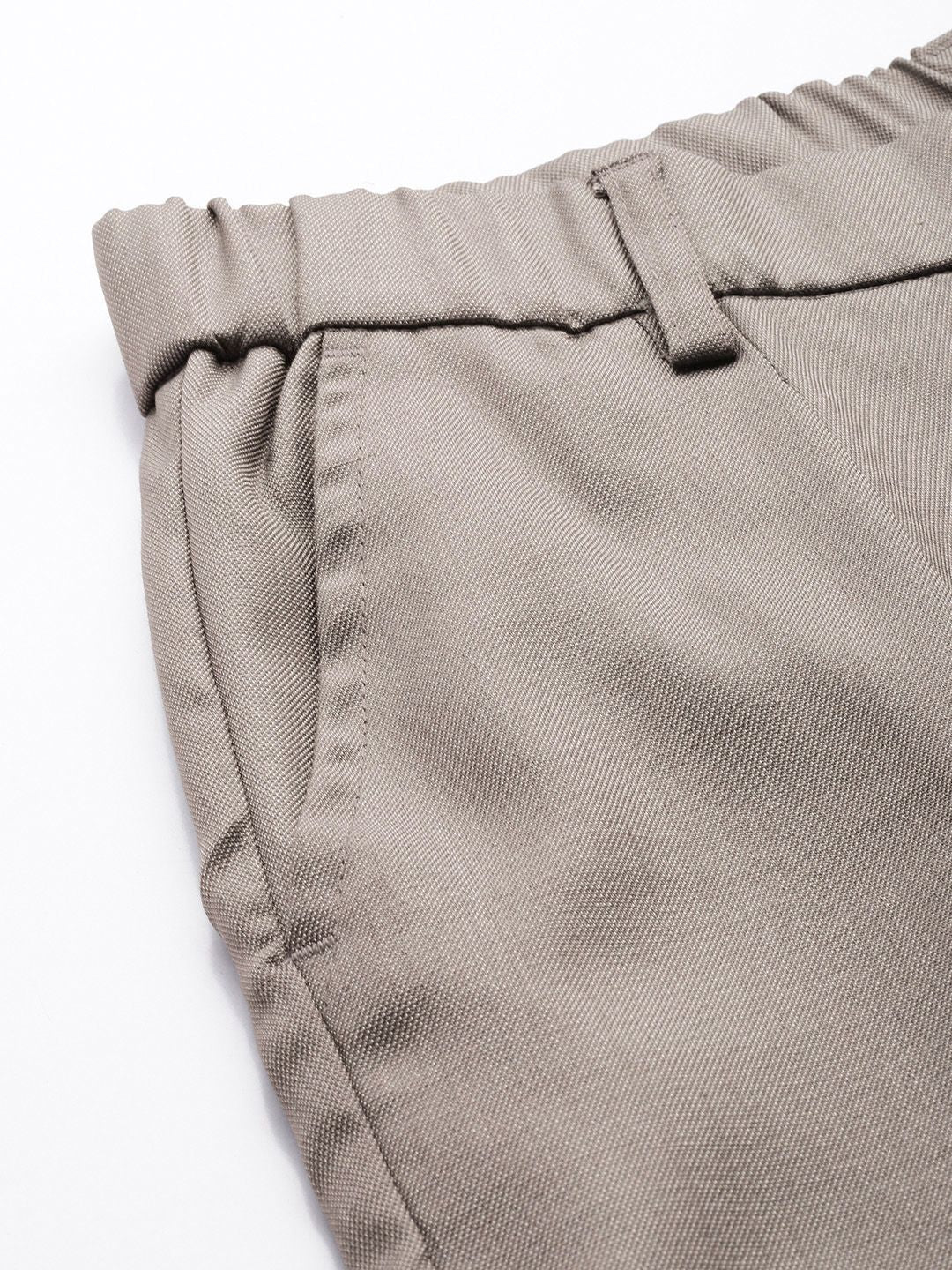 The Indian Garage Co. X Men Relaxed Straight Fit Textured Pleated Formal Trousers