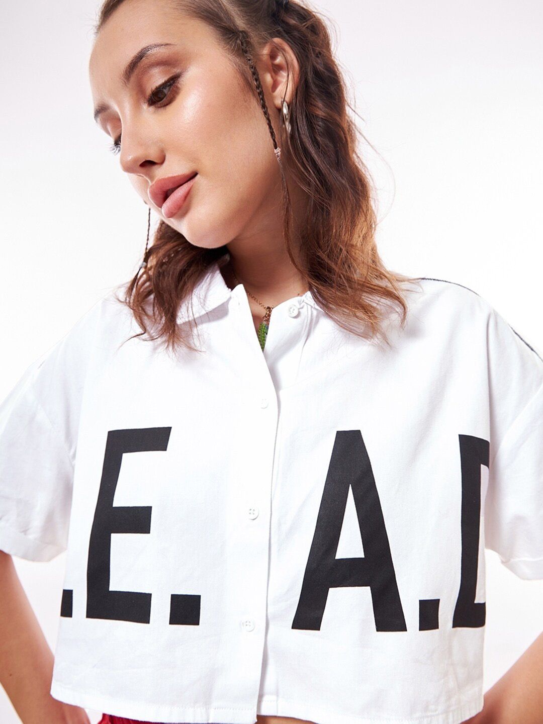 Bewakoof Women Opaque Printed Casual Oversized Shirt
