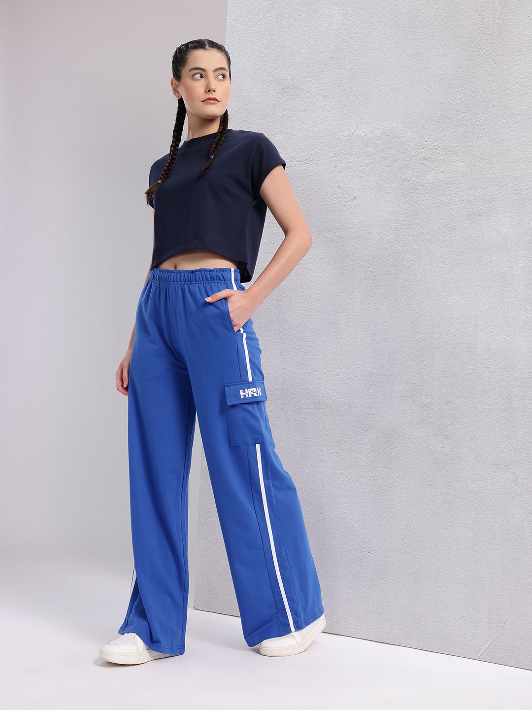 HRX by Hrithik Roshan  Women Lifestyle Side Stripe Cargo Track Pants
