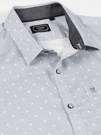 Thomas Scott Micro Ditsy Smart Slim Fit Opaque Cotton Casual Shirt