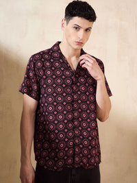 DENNISON Ethnic Motifs Oversized Casual Shirt