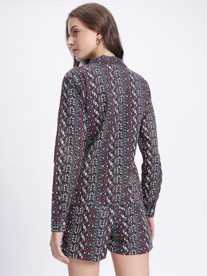DressBerry Minimalist Muse Ethnic Motifs Print Co-Ords