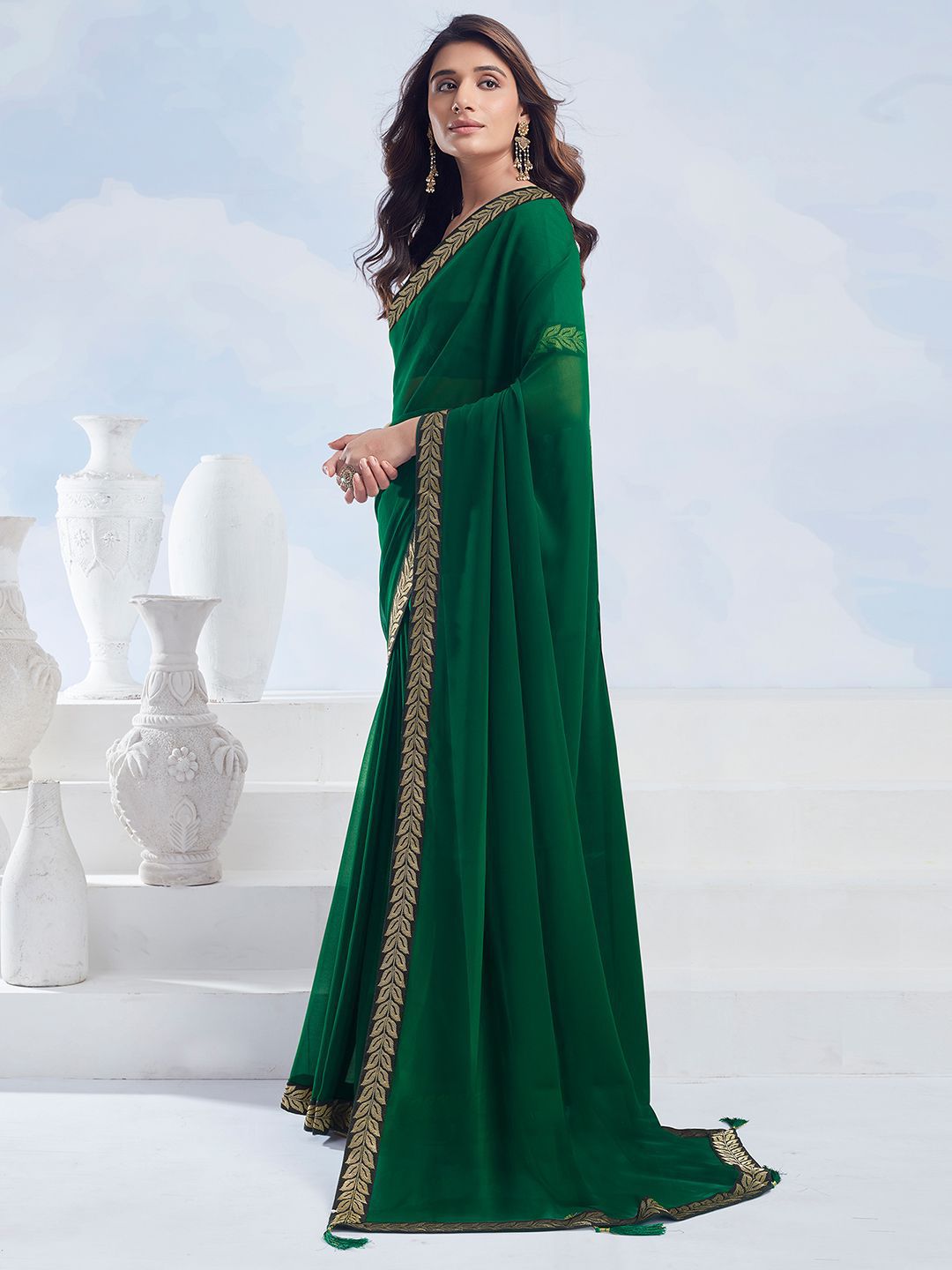 Kalini Zari Pure Georgette Saree